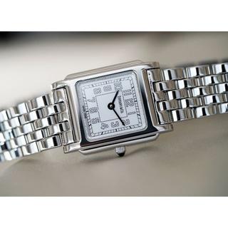 ティファニー(Tiffany & Co.)の美品 ティファニー クラシック スクエア シルバー アラビア レディース(腕時計)
