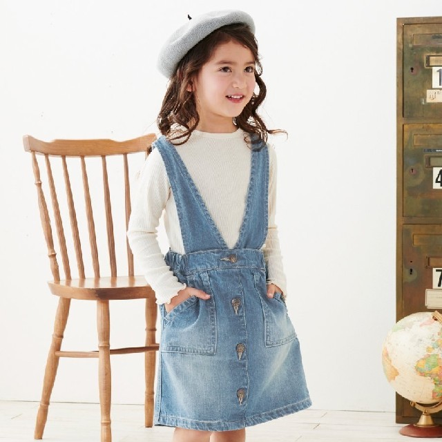 BREEZE(ブリーズ)の【新品】BREEZE 2wayジャンスカ80cm キッズ/ベビー/マタニティのベビー服(~85cm)(ワンピース)の商品写真