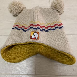 ピーナッツ(PEANUTS)の【PEANUTS】スヌーピー　SNOOPY ニット帽　46-50 ベビー　日本製(帽子)