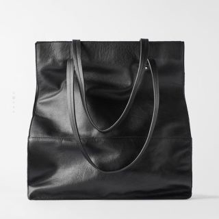 ザラホーム(ZARA HOME)のレザートートバック(トートバッグ)