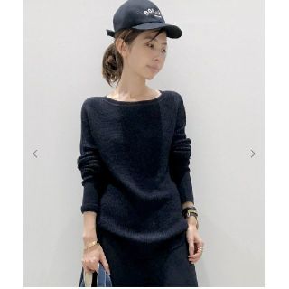 アパルトモンドゥーズィエムクラス(L'Appartement DEUXIEME CLASSE)の【未使用タグ付き】L'Appartement Thermal Knit ネイビー(ニット/セーター)