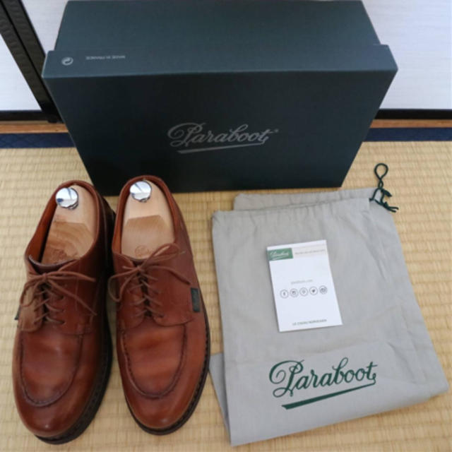 Paraboot(パラブーツ)の純正ツリー付き!旧タグ!パラブーツシャンボード 5.5 マロン※25.0㎝程度 メンズの靴/シューズ(ドレス/ビジネス)の商品写真