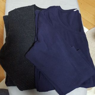 ユニクロ(UNIQLO)のユニクロ7分袖シャツ2枚組(Tシャツ(長袖/七分))