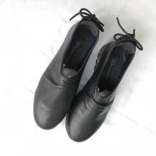 Y's(ワイズ)のY's KAYO NAKAMURA ワイズ シューズ レザー サイズ2 ブラック レディースの靴/シューズ(ローファー/革靴)の商品写真