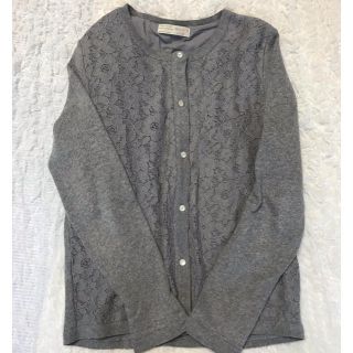 ザラキッズ(ZARA KIDS)のZARA kids カーディガン　グレー　レース　152センチ(カーディガン)