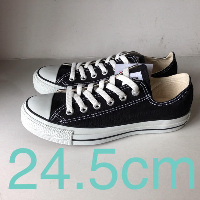 CONVERSE(コンバース)の新品　コンバース　オールスター　OX BK ブラック　24.5cm レディースの靴/シューズ(スニーカー)の商品写真