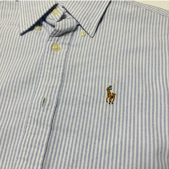 Ralph Lauren(ラルフローレン)のラルフローレン ストライプ長袖シャツ ポニー刺繍 レディースのトップス(シャツ/ブラウス(長袖/七分))の商品写真