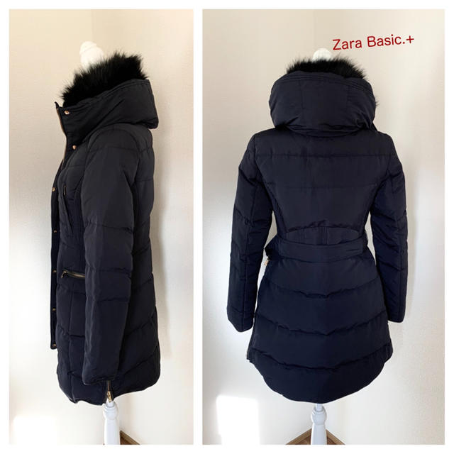 ZARA(ザラ)のSORA様専用★Zara Basic フェイクファーロングダウン　S レディースのジャケット/アウター(ダウンコート)の商品写真