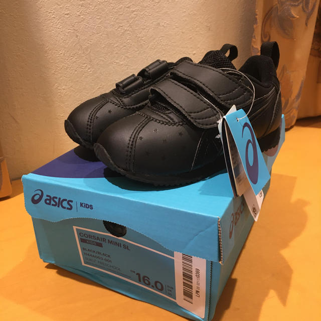 asics(アシックス)の新品 アシックス コルセアミニSL 16 ベビー キッズ スクスク スニーカー キッズ/ベビー/マタニティのキッズ靴/シューズ(15cm~)(スニーカー)の商品写真