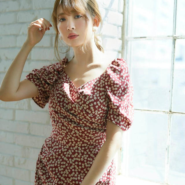 beigeサイズHerlipto CherryPatternCacheCoeurOnePiece - stater.lt