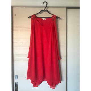 サンドロ(Sandro)のパリブランド les petites 赤ドレス ワンピース 膝丈(ミディアムドレス)