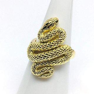 K18金 ゴールド Snake Ring レディースリング(リング(指輪))