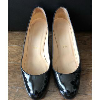 クリスチャンルブタン(Christian Louboutin)のルブタンパンプス・黒エナメル・サイズ38.5(ハイヒール/パンプス)