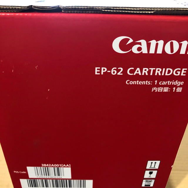 Canon(キヤノン)のcanon純正トナーカートリッジEP-62 未使用未開封 インテリア/住まい/日用品のオフィス用品(OA機器)の商品写真