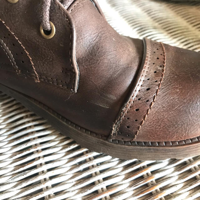 編み上げ ブーツ 24.5〜 LL こげ茶 ダークブラウン レディースの靴/シューズ(ブーツ)の商品写真