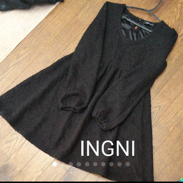 INGNI(イング)のINGNI/プードル毛ふんわりニットワンピース レディースのワンピース(ひざ丈ワンピース)の商品写真