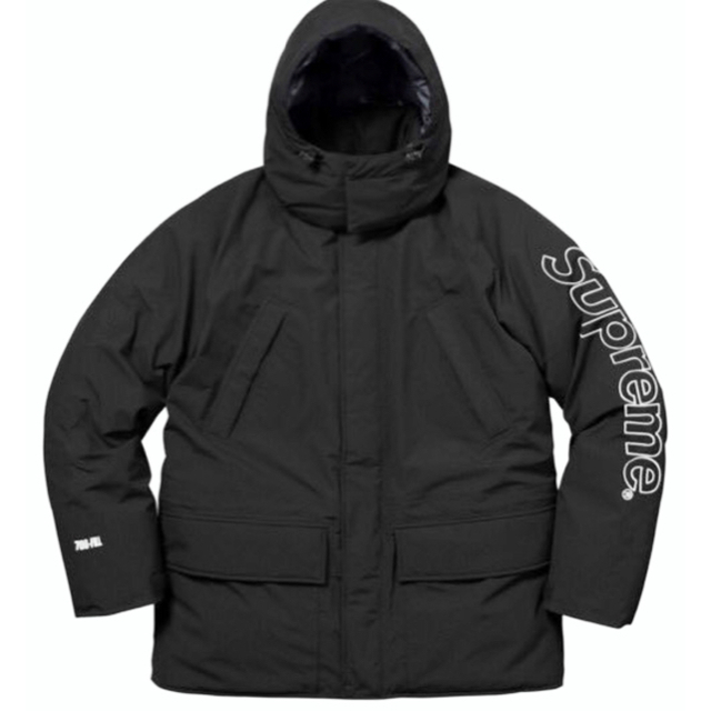 【L】Supreme 17AW 700フィル ダウン テープドシーム パーカー