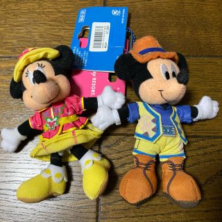 ディズニー(Disney)のミッキー　ミニー　ストラップキーチェーン(キャラクターグッズ)