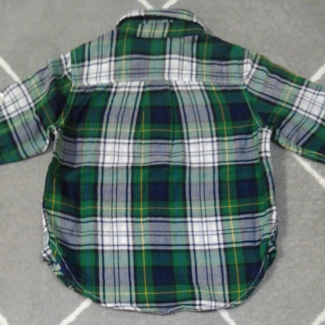 babyGAP(ベビーギャップ)の●219●グリーンのチェックシャツ キッズ/ベビー/マタニティのキッズ服男の子用(90cm~)(ブラウス)の商品写真