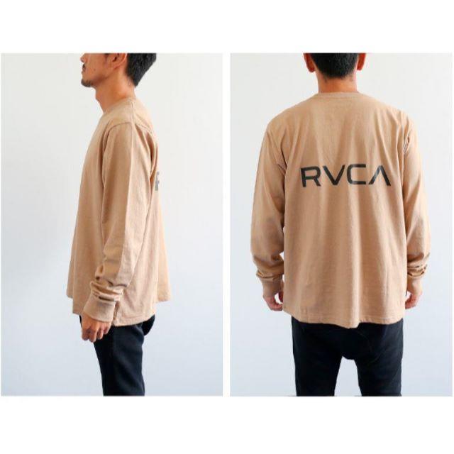 RVCA(ルーカ)のRVCAルーカBACK RVCA LS TEEバックロゴロンTベージュS レディースのトップス(Tシャツ(長袖/七分))の商品写真