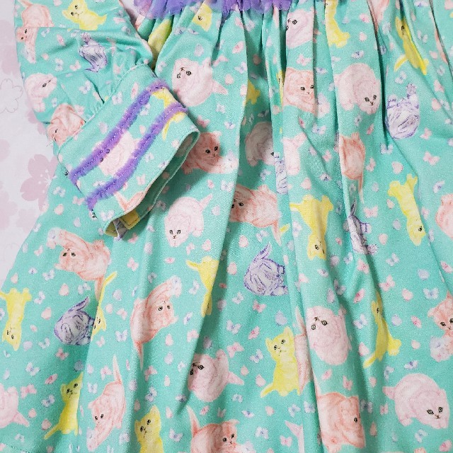 fafa(フェフェ)のfafa☆キャットワンピース キッズ/ベビー/マタニティのキッズ服女の子用(90cm~)(ワンピース)の商品写真