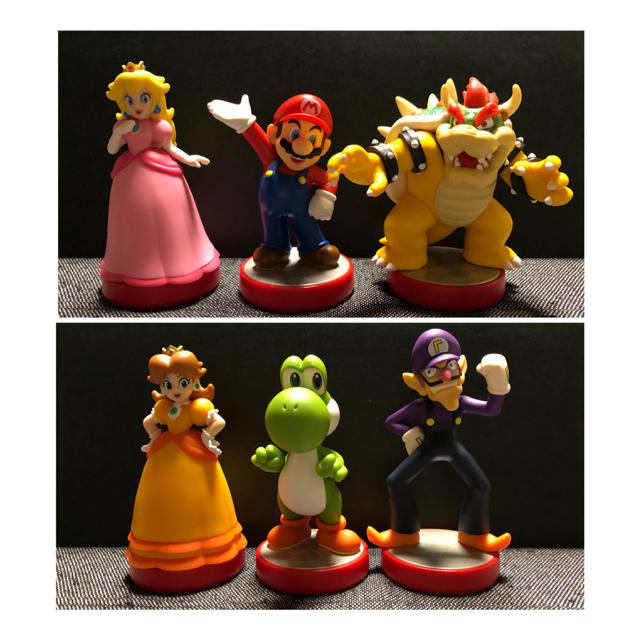 amiibo スーパーマリオ　5体セット　おまけ限定オーナメント