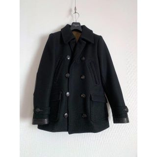 Waste(twice) - 美品!◇ WASTE TWICE Co. メルトン × レザー Pコート