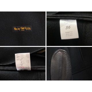 美品! WASTE TWICE Co. メルトン × レザー Pコート