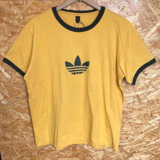 adidas デッドストック トレフォイル入り タグ付　リンガーTシャツ