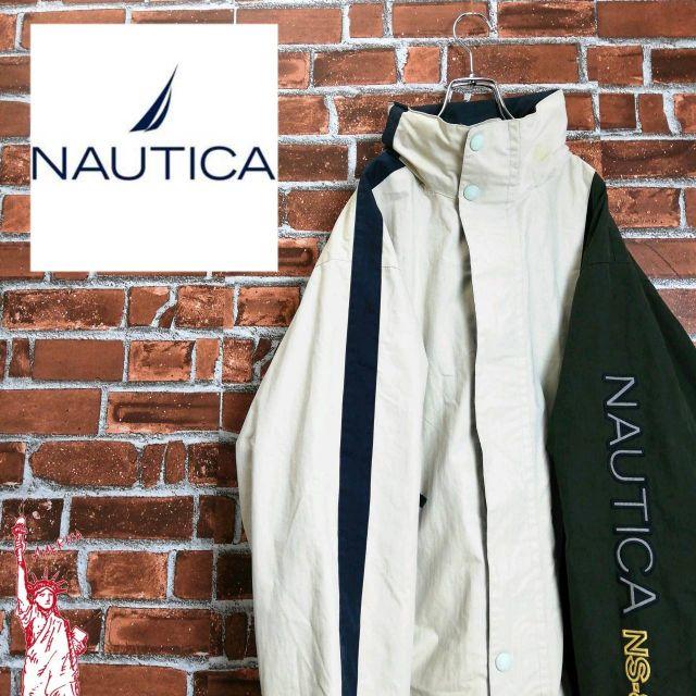 【レア】NAUTICA　ノーティカ　ナイロンジャケット☆リバーシブル　刺繍