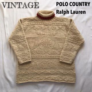 ラルフローレン(Ralph Lauren)の希少 廃盤ライン ラルフローレンカントリー 雪柄 タートルネックニット M(ニット/セーター)