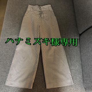 ナイスクラップ(NICE CLAUP)のチェック柄ロングワイドパンツ(カジュアルパンツ)