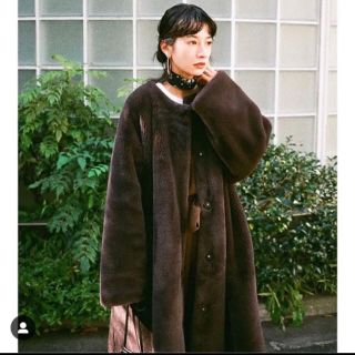 CLANE ノーカラーファーコート リコファーコートの通販 by xxx___