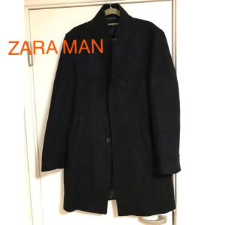 ザラ(ZARA)のZARA MAN  スタンドカラー　チェスターコート(チェスターコート)