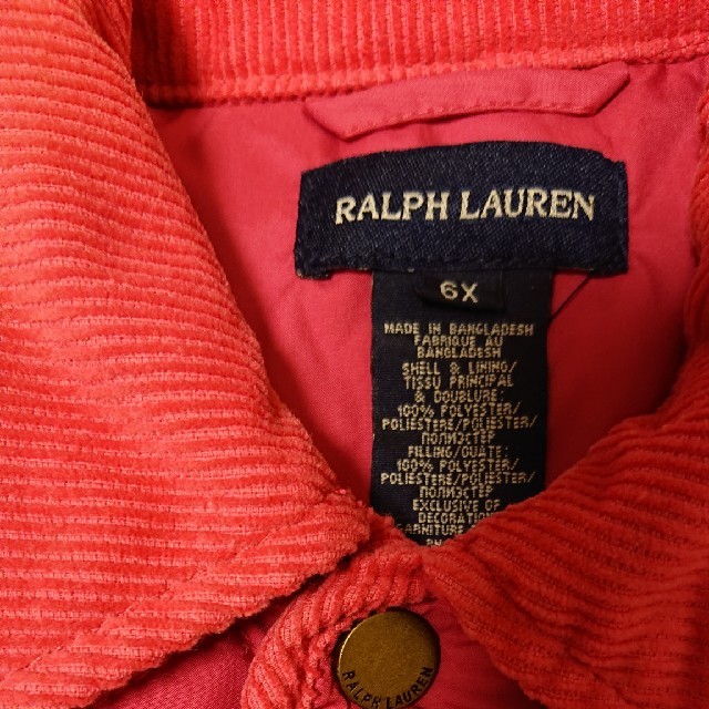 Ralph Lauren(ラルフローレン)のラルフローレン キルティングジャケット《１２０》 キッズ/ベビー/マタニティのキッズ服女の子用(90cm~)(ジャケット/上着)の商品写真