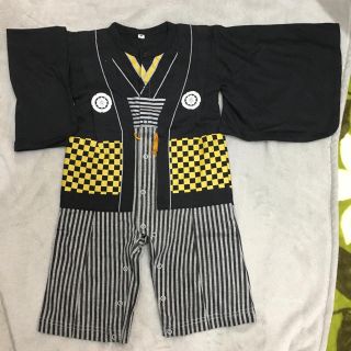 紋付袴風ロンパース 90センチ(和服/着物)