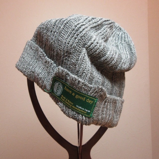 ウッディパレス　麻100%　ニット帽 メンズの帽子(ニット帽/ビーニー)の商品写真