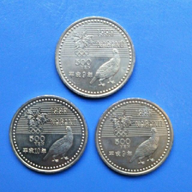 長野オリンピック記念硬貨（500円）3種３枚の通販 by いーちゃん's 