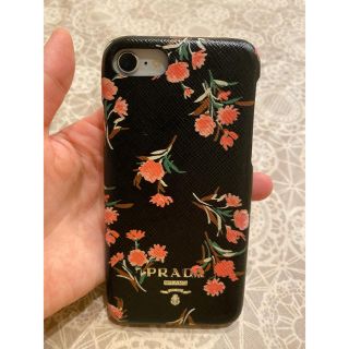 プラダ(PRADA)のPRADA  サフィアーノ花柄iPhone7,8ケース　(iPhoneケース)