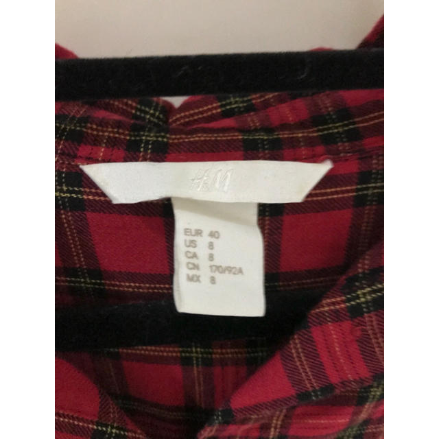 H&M(エイチアンドエム)のH&M チェック シャツ 赤 レッド レディースのトップス(シャツ/ブラウス(長袖/七分))の商品写真