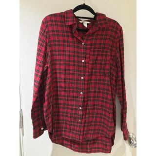 エイチアンドエム(H&M)のH&M チェック シャツ 赤 レッド(シャツ/ブラウス(長袖/七分))