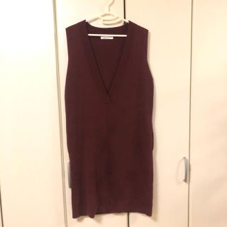 マウジー(moussy)のmoussy ノースリニットワンピース(ひざ丈ワンピース)