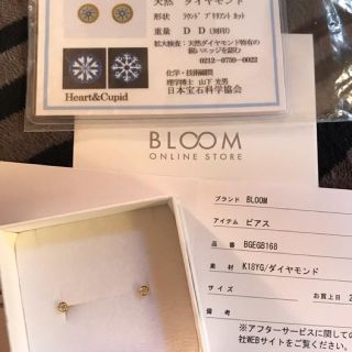 ブルーム(BLOOM)のBLOOM  K18   0.08ct ダイヤピアス(ピアス)