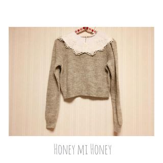 ハニーミーハニー(Honey mi Honey)のlacecollar knit(ニット/セーター)