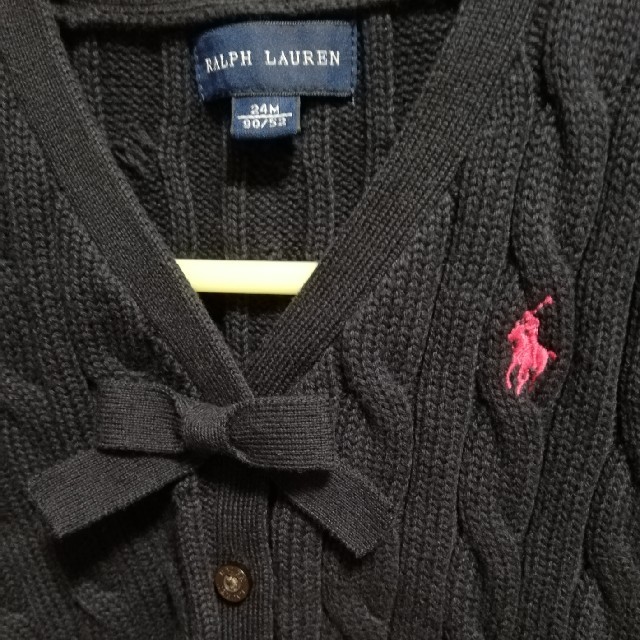 Ralph Lauren(ラルフローレン)の最終値下げ【美品】ラルフローレン　カーディガン　24M　90 キッズ/ベビー/マタニティのキッズ服女の子用(90cm~)(カーディガン)の商品写真