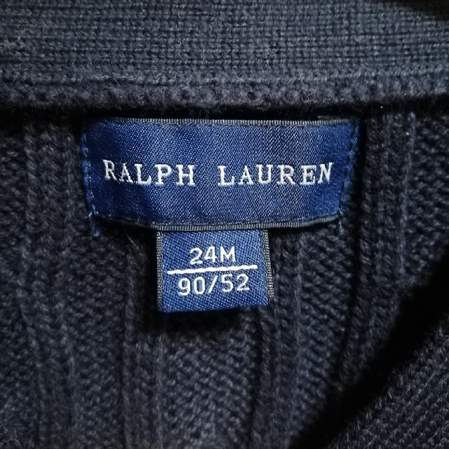 Ralph Lauren(ラルフローレン)の最終値下げ【美品】ラルフローレン　カーディガン　24M　90 キッズ/ベビー/マタニティのキッズ服女の子用(90cm~)(カーディガン)の商品写真