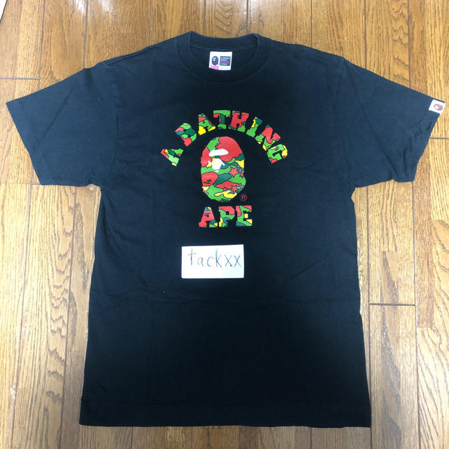 ⑦ ape カモ柄tee