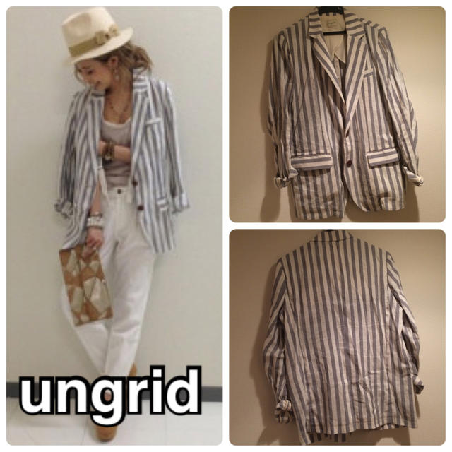 Ungrid(アングリッド)のストライプJK☆ungrid レディースのジャケット/アウター(テーラードジャケット)の商品写真