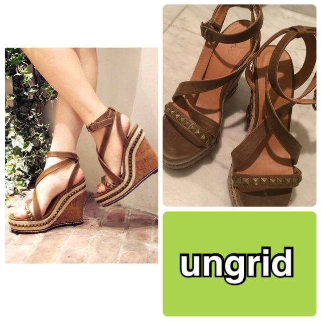 Ungrid(アングリッド)のスタッズヒールサンダル☆ungrid レディースの靴/シューズ(サンダル)の商品写真