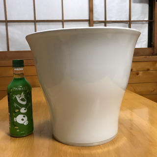 大型陶器鉢白 10号 ③(プランター)